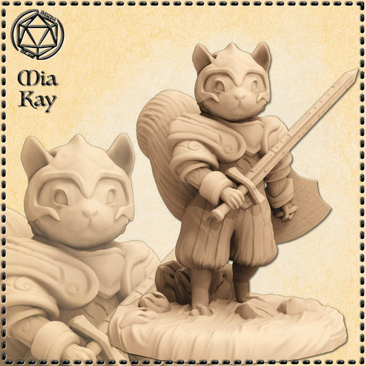 Squirrel Knight miniature by M3DM