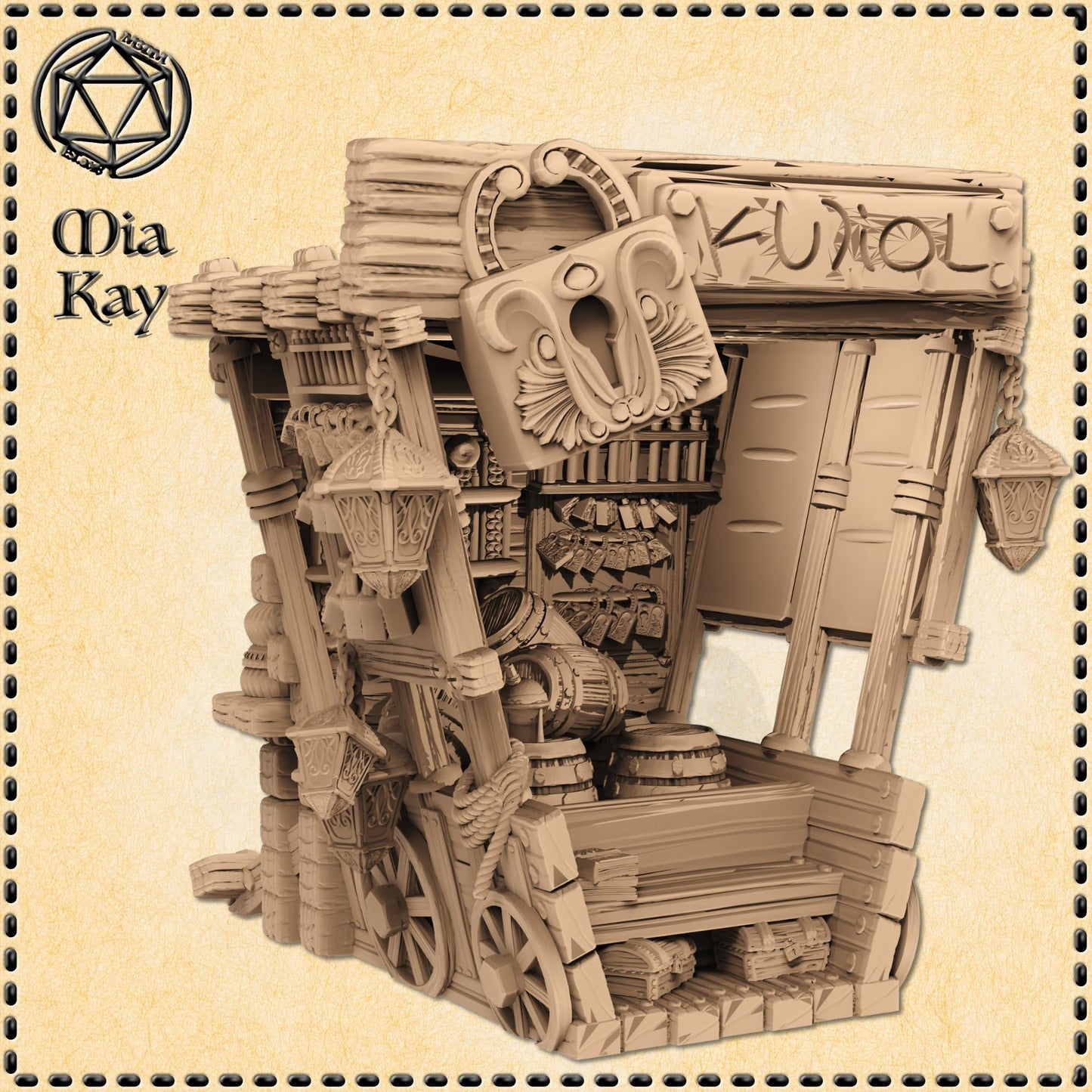 Tinkerer Traveling Cart miniature by M3DM