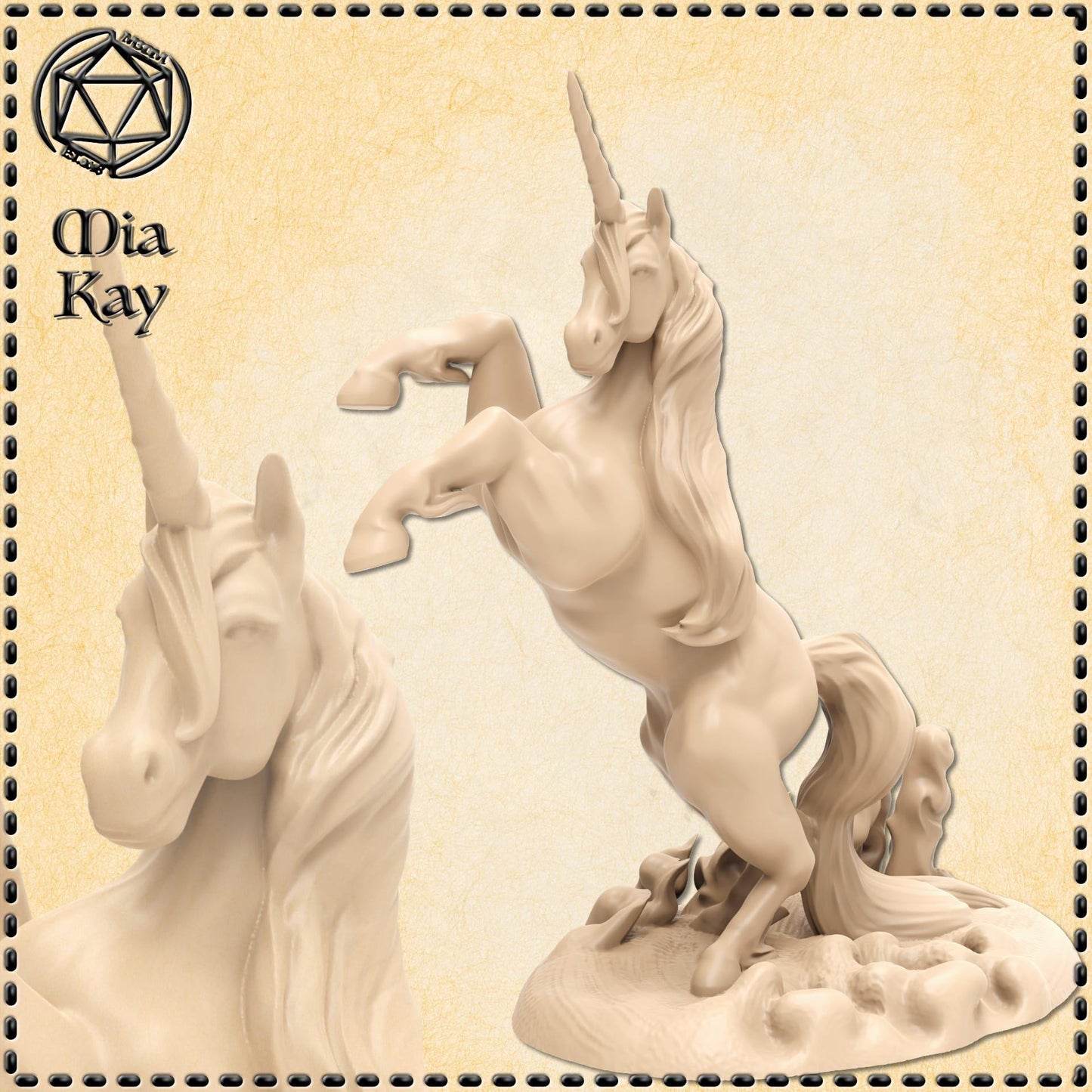 Unicorn miniature by M3DM