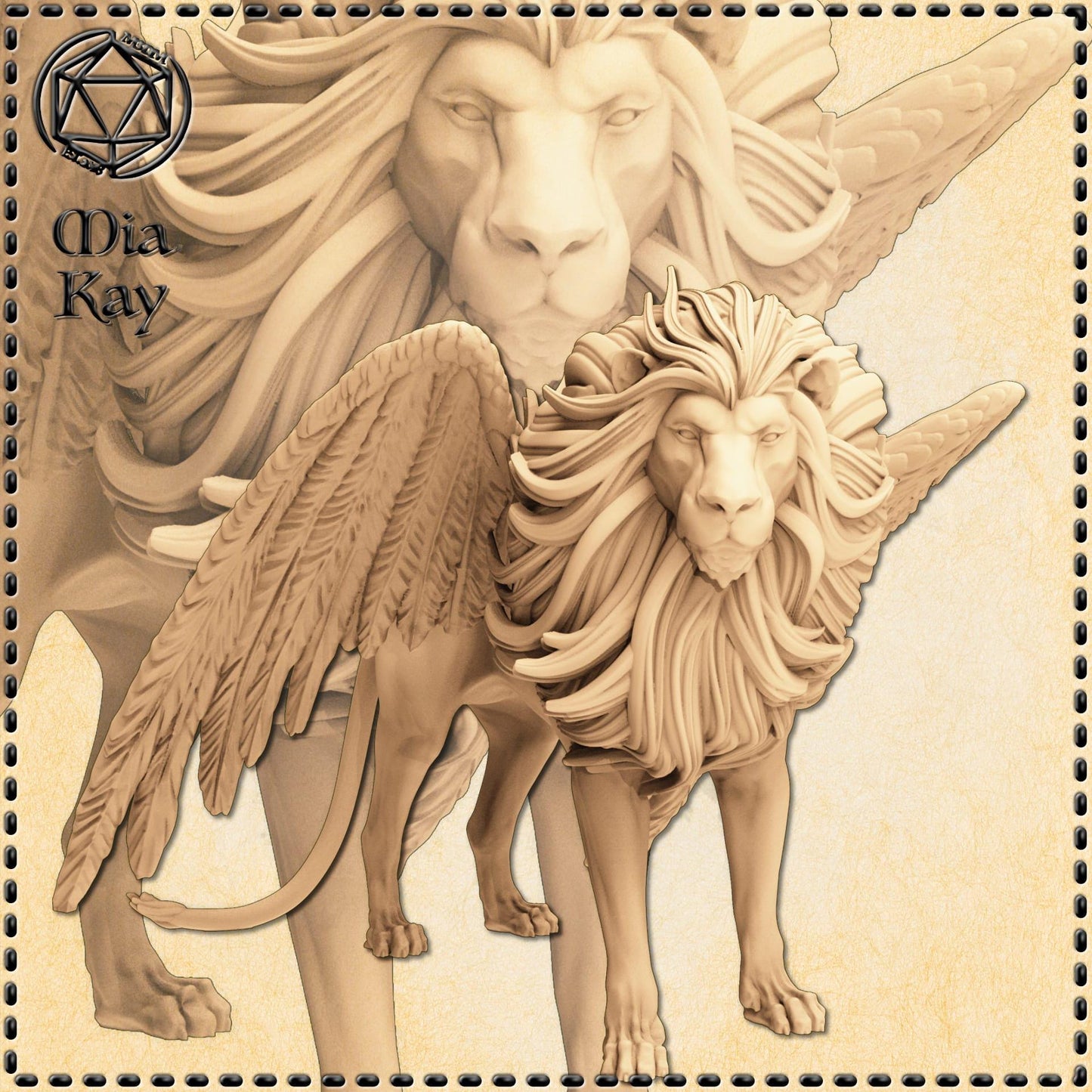 Winged Lion miniature by M3DM