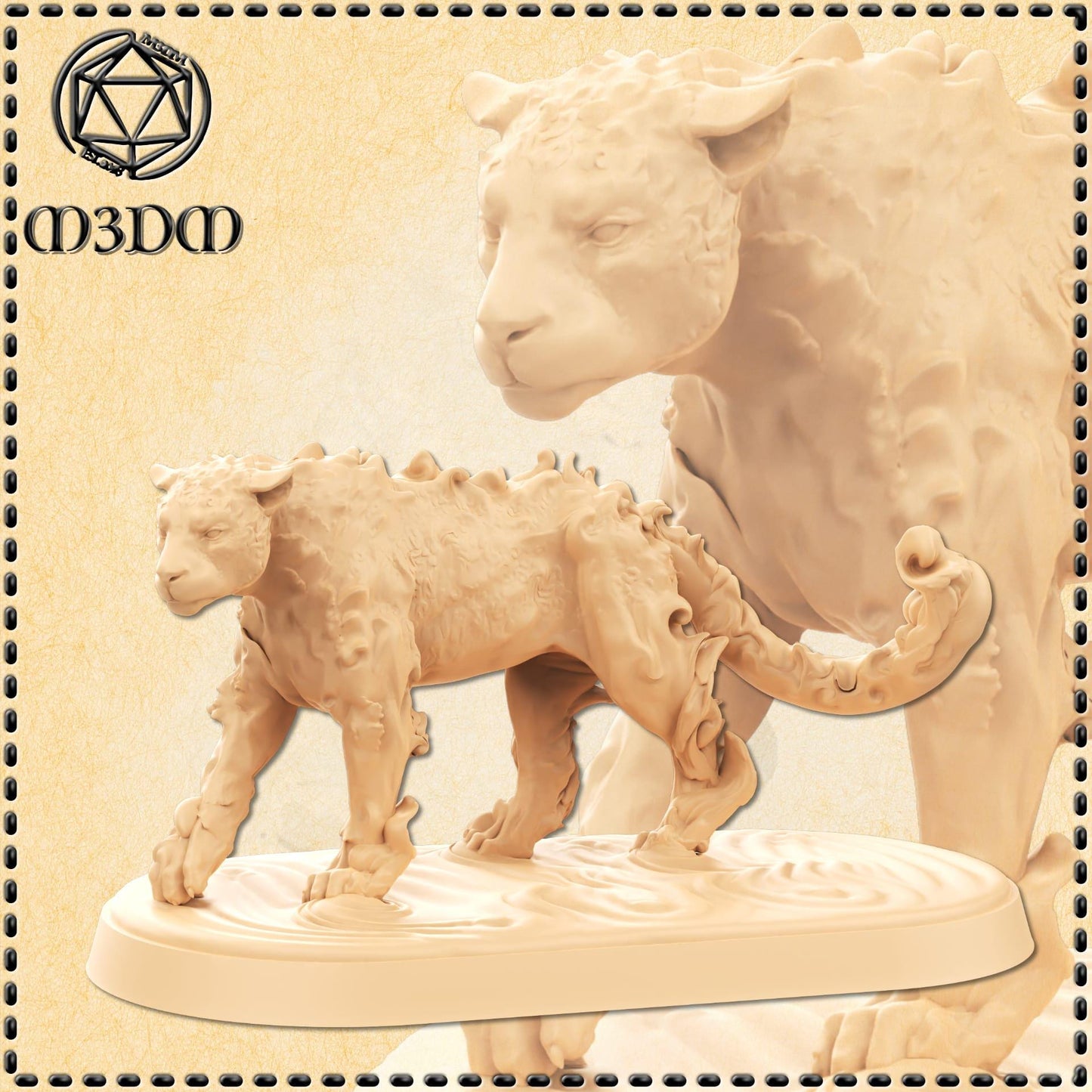Water Leopard miniature by M3DM