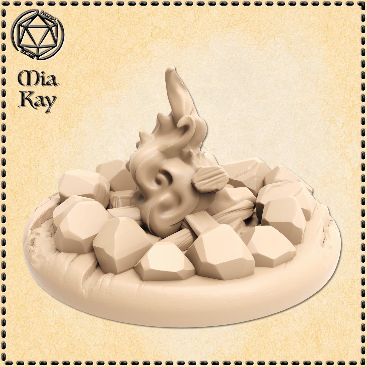 Campfire miniature by M3DM