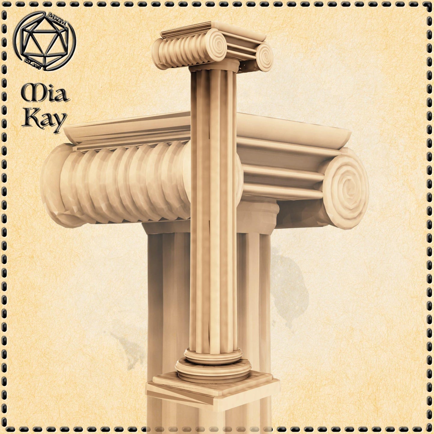 Ionic Columns (Set of 3) miniature by M3DM