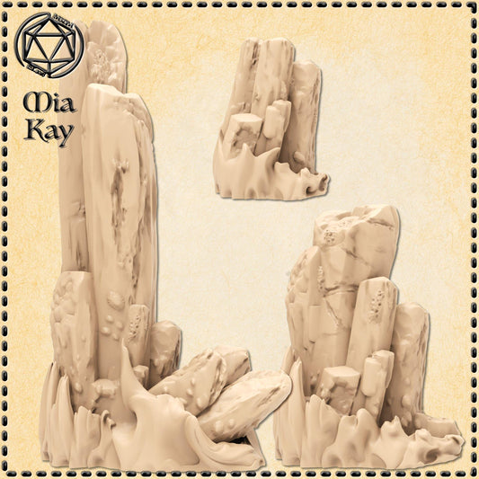 Ocean Rocks miniature by M3DM