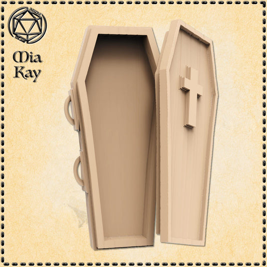 Open Coffin miniature by M3DM