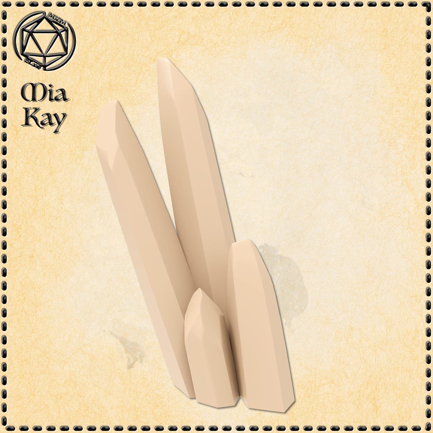 Set of 3 Crystals miniature by M3DM