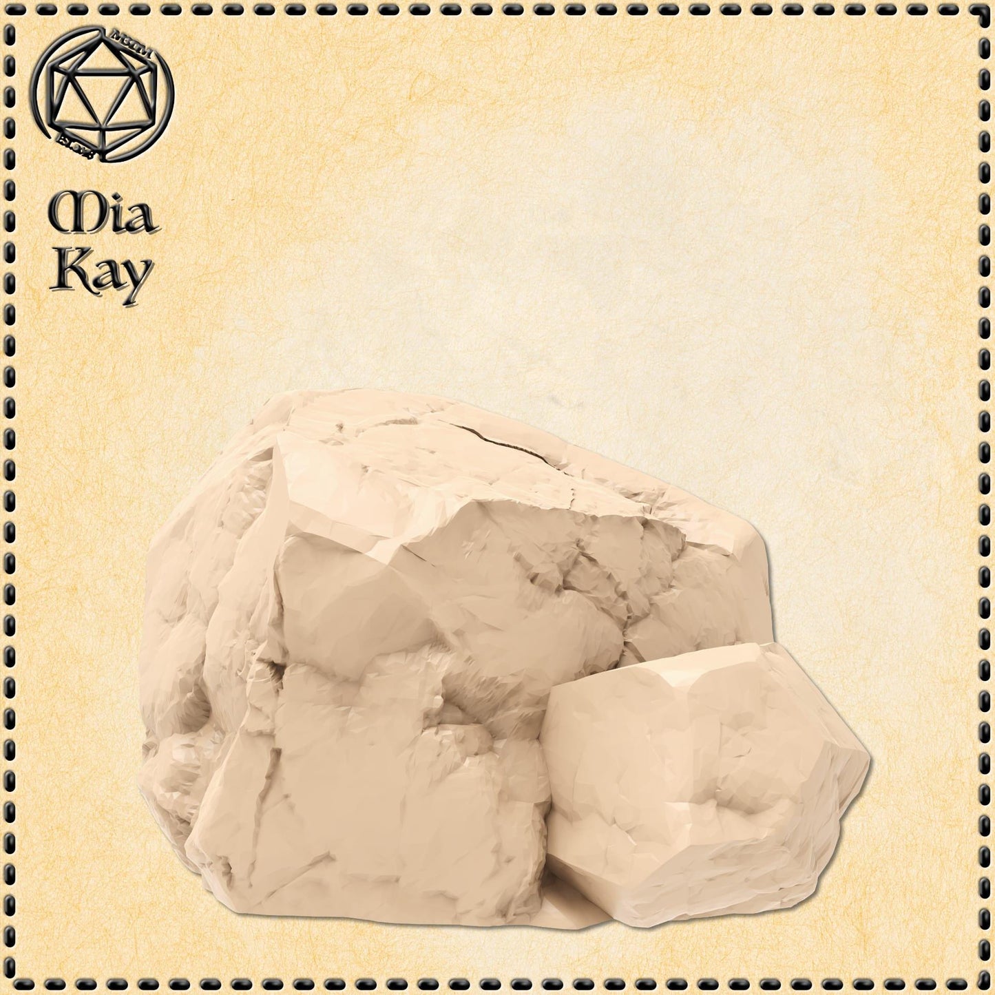 Set of 3 Rocks miniature by M3DM