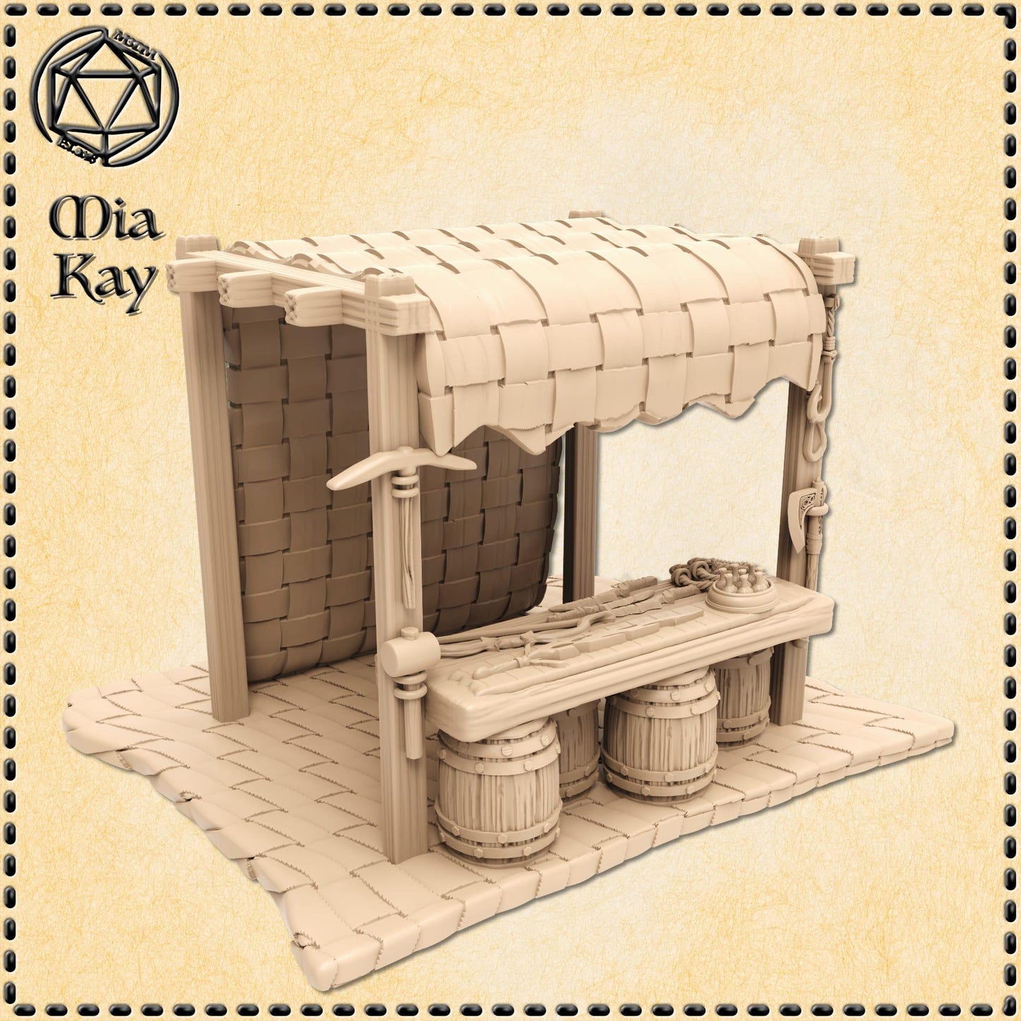 Weapons Market Stand miniature by M3DM