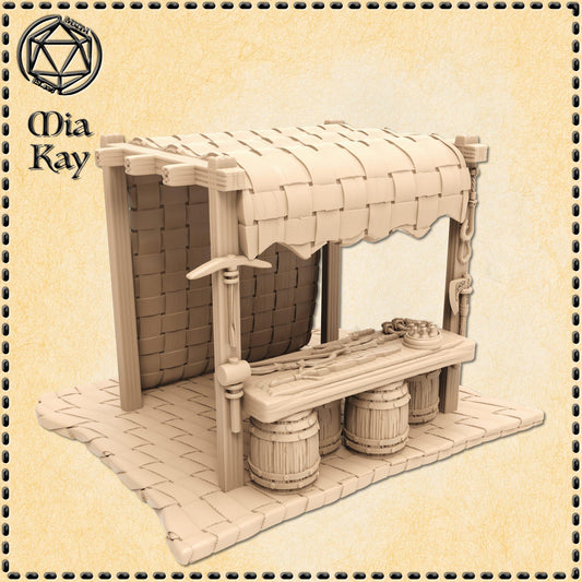 Weapons Market Stand miniature by M3DM