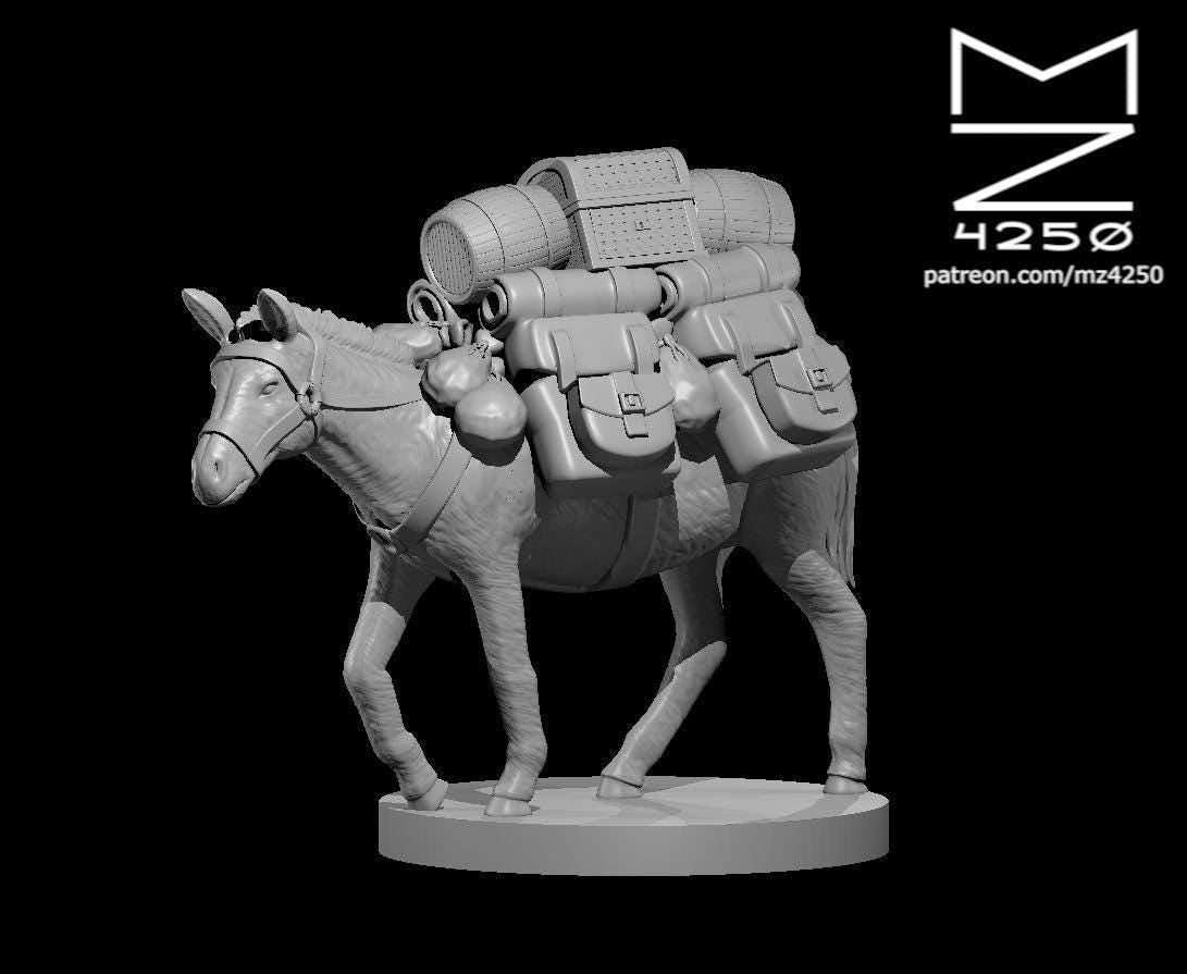 Pack Mule miniature by MZ4250