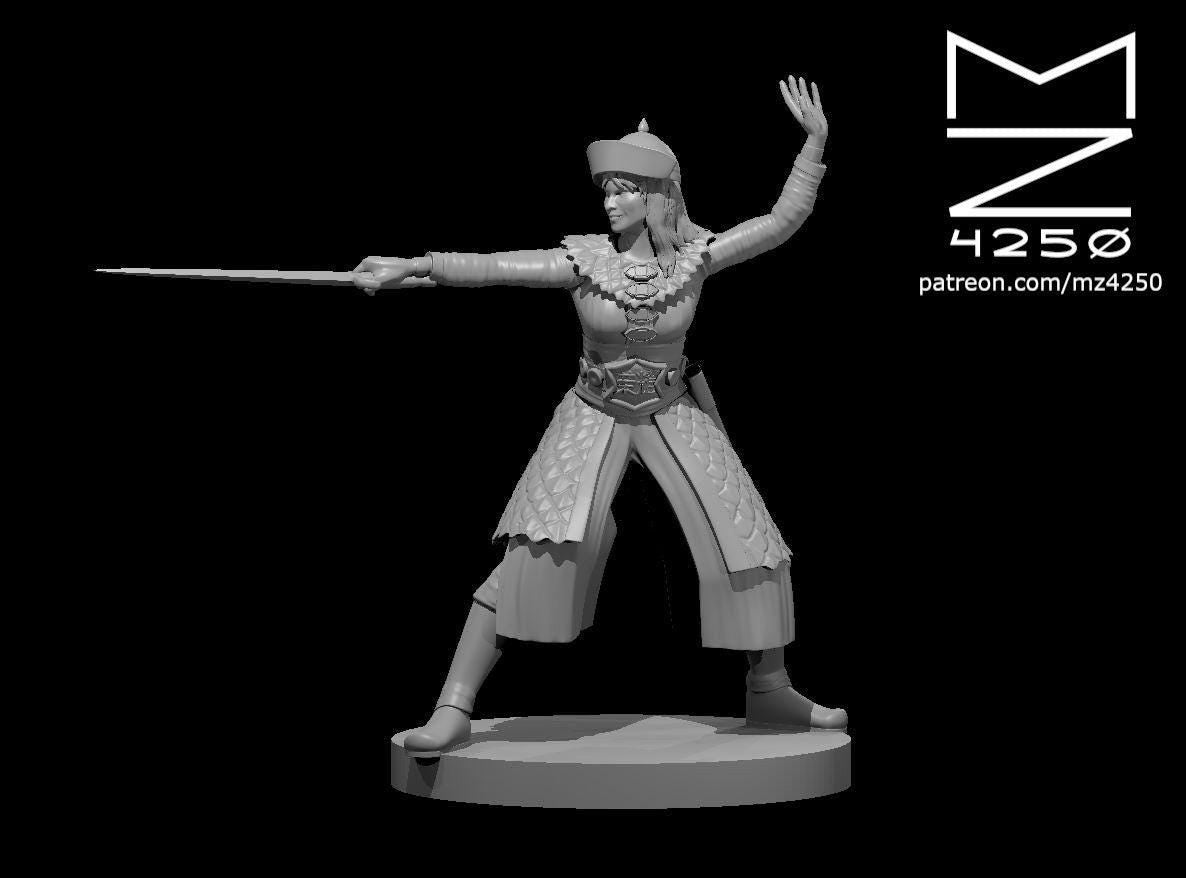Pirate Captain Female miniature by MZ4250
