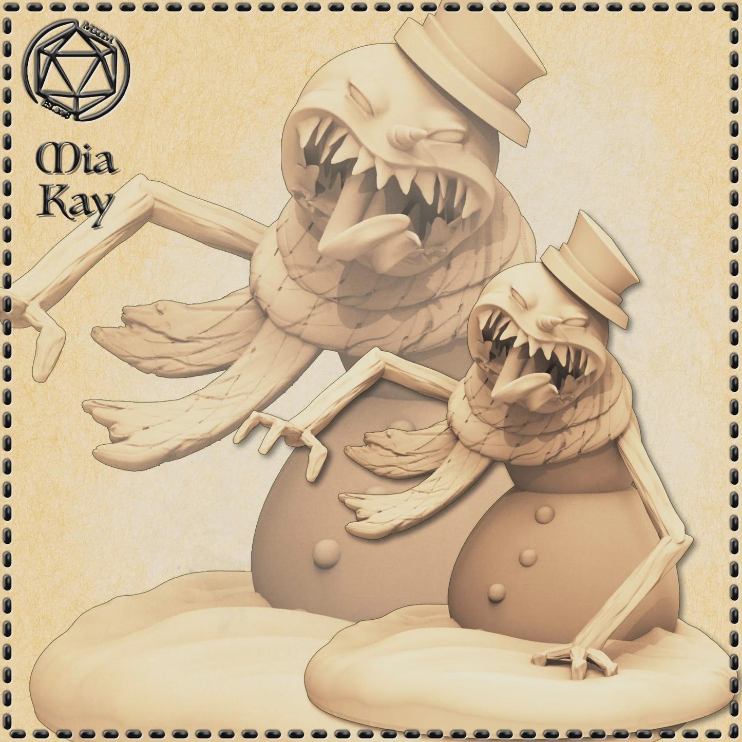 Snowman mimic miniature by M3DM