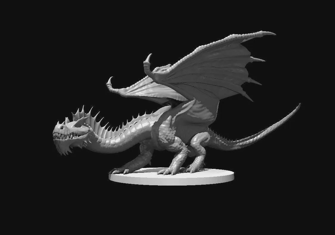 Green Dragon Ancient Adult Young Wyrmling miniature by MZ4250