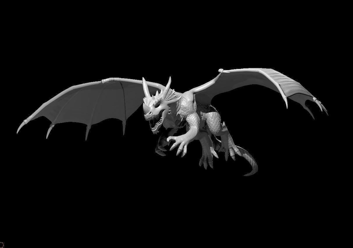 Blue Dragon Ancient Adult Young Wyrmling miniature by MZ4250
