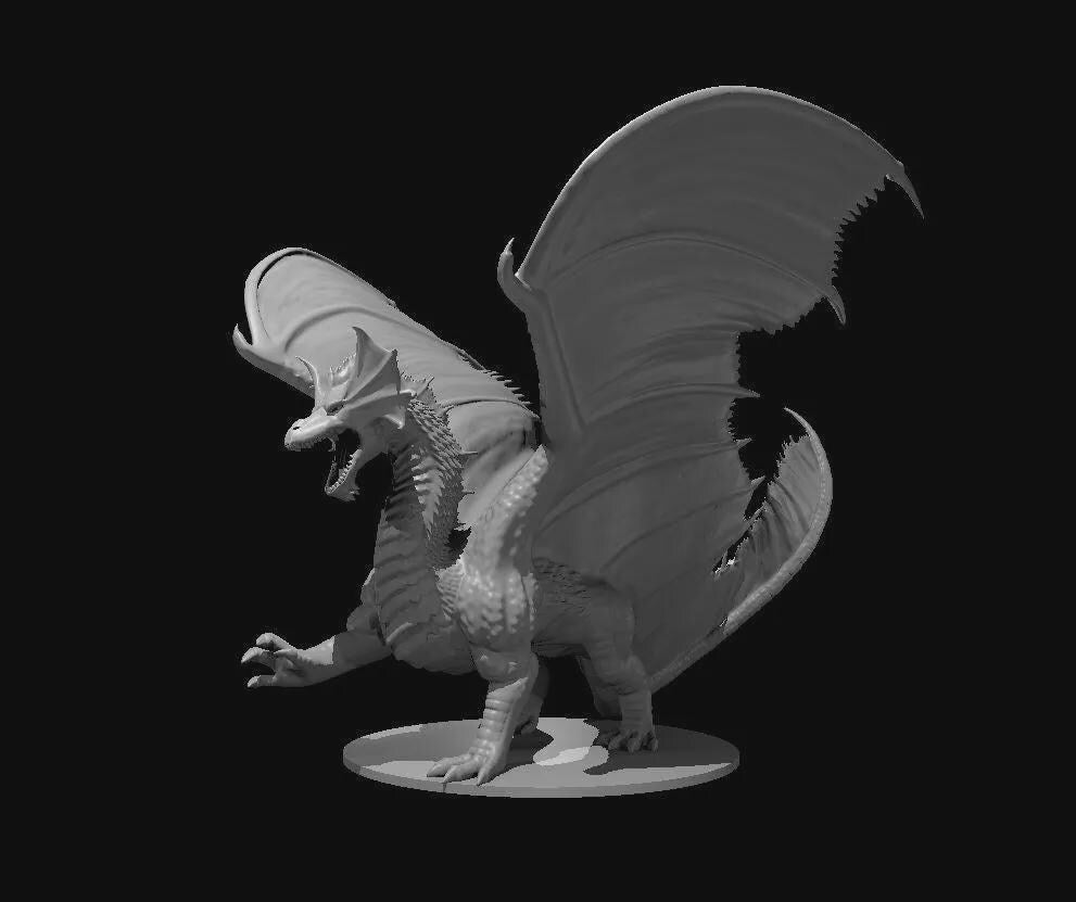 Brass Dragon Ancient Adult Young Wyrmling miniature by MZ4250