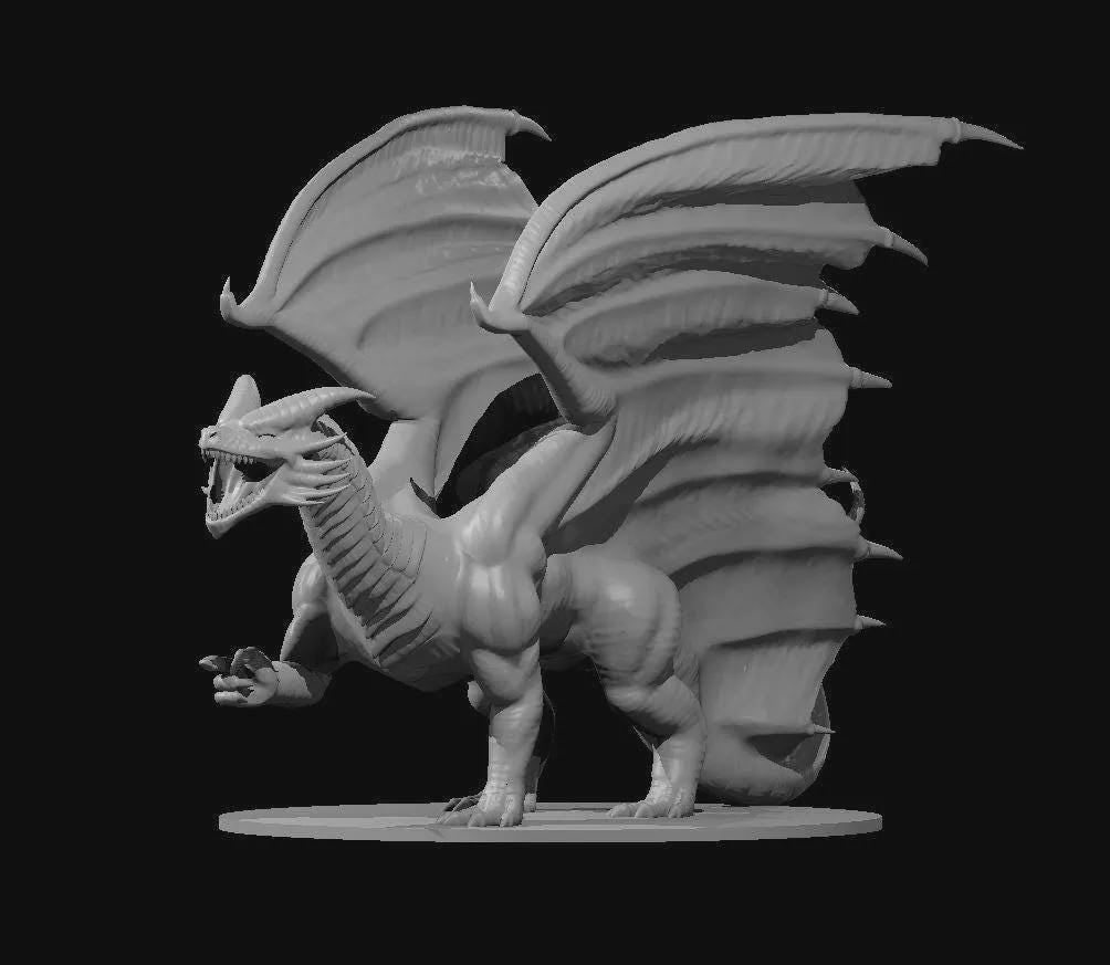 Copper Dragon Ancient Adult Young Wyrmling miniature by MZ4250