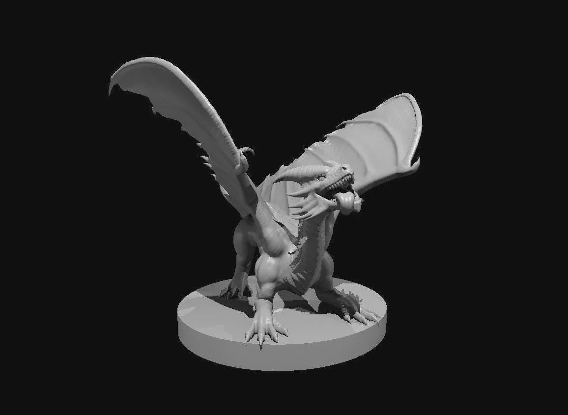 Copper Dragon Ancient Adult Young Wyrmling miniature by MZ4250