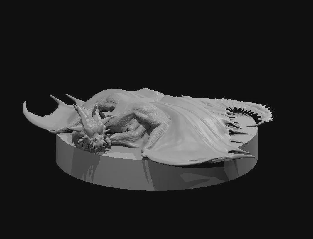 Gold Dragon Ancient Adult Young Wyrmling miniature by MZ4250