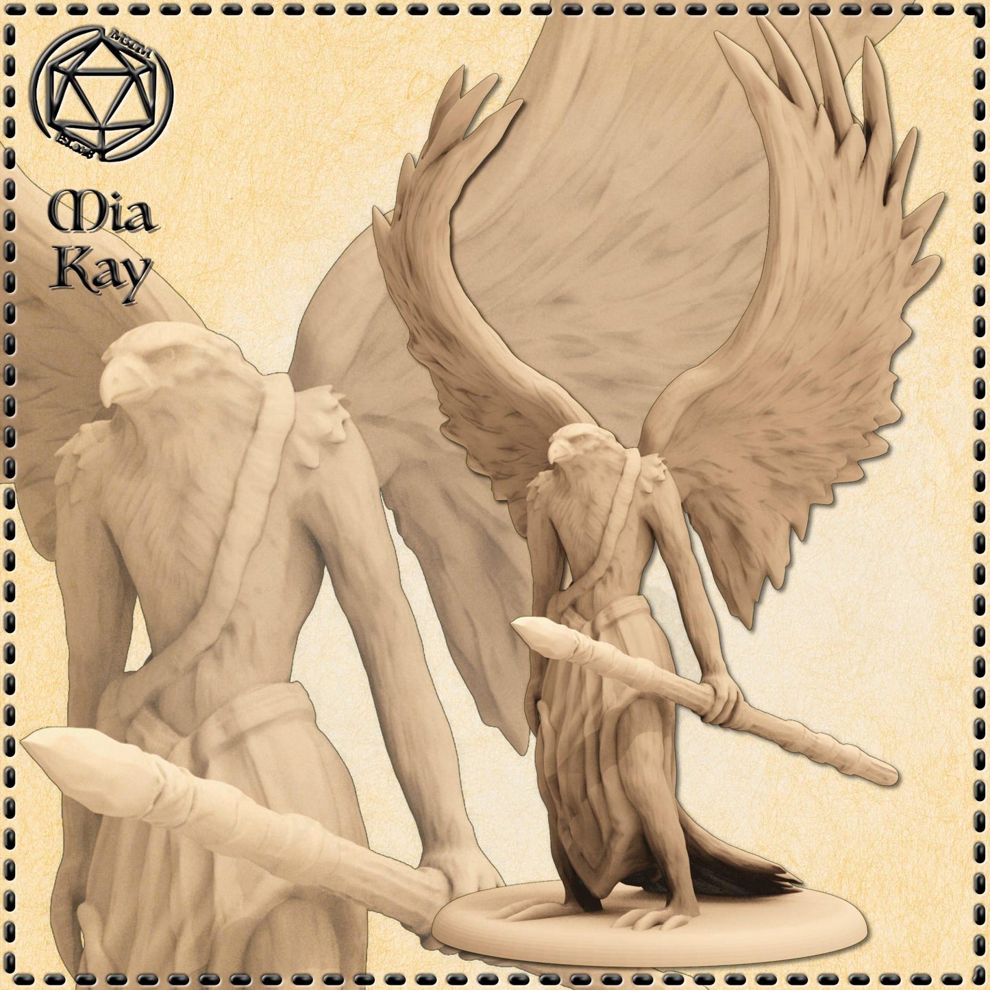 Aarakocra miniature by M3DM