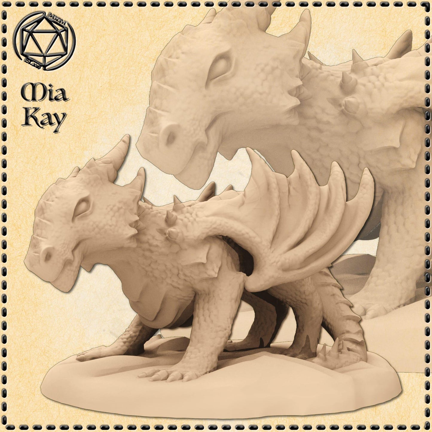 Angry Baby Dragon miniature by M3DM