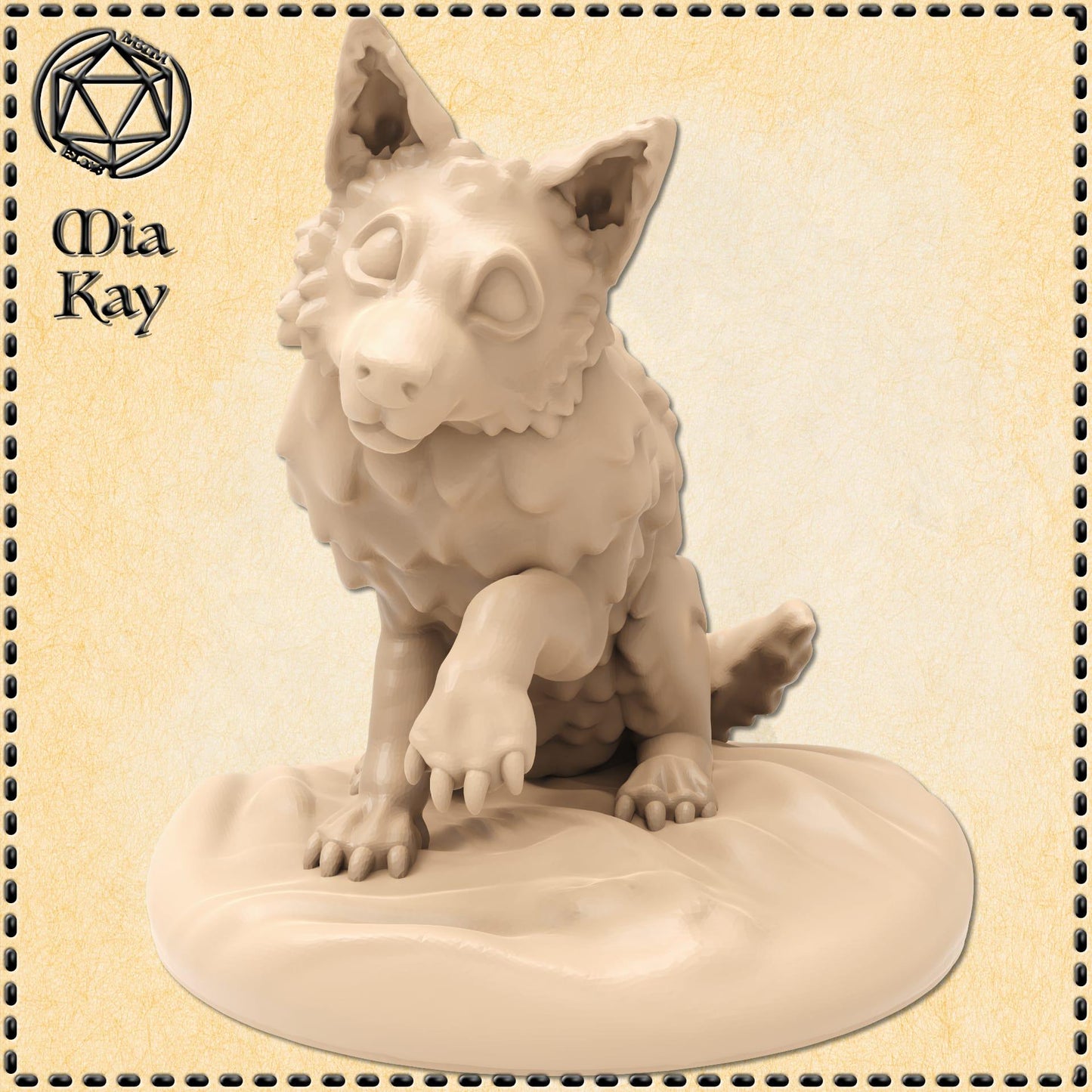 Baby Direwolf miniature by M3DM