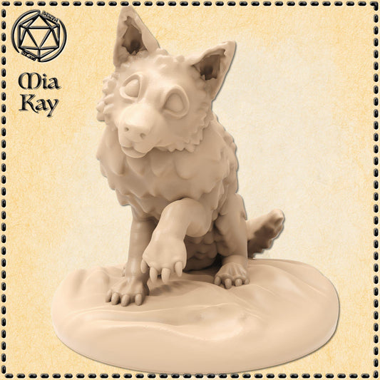 Baby Direwolf miniature by M3DM