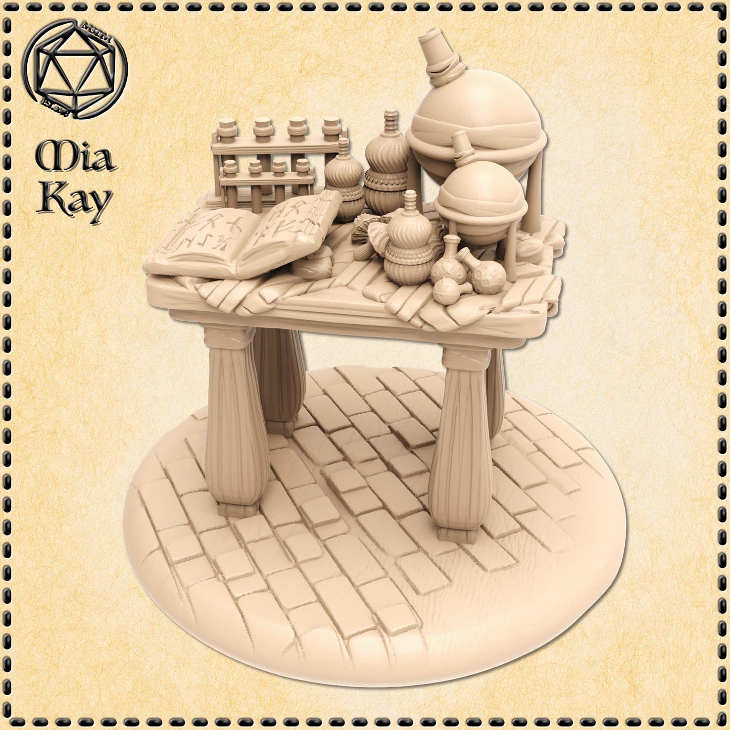 Alchemy Table miniature by M3DM