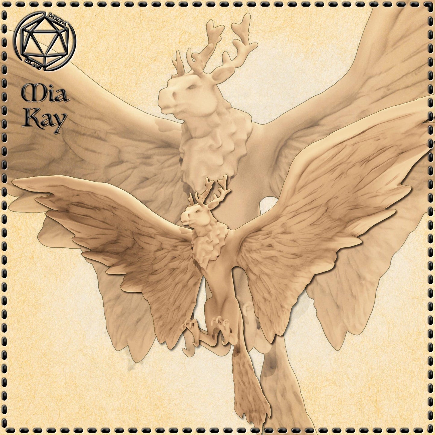 Peryton miniature by M3DM