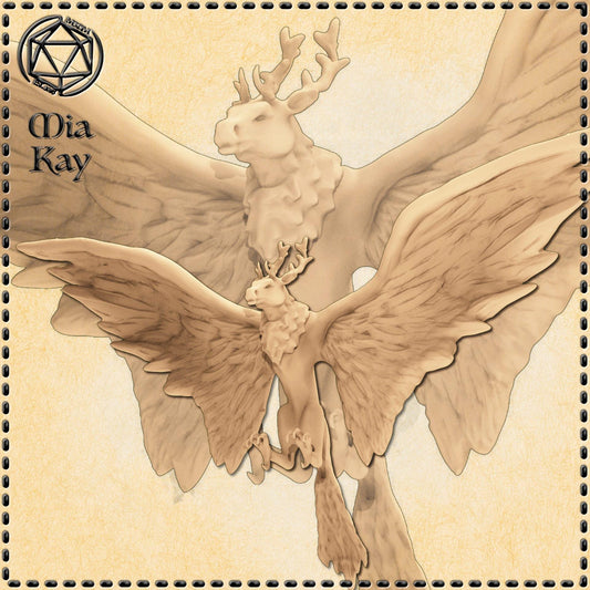 Peryton miniature by M3DM