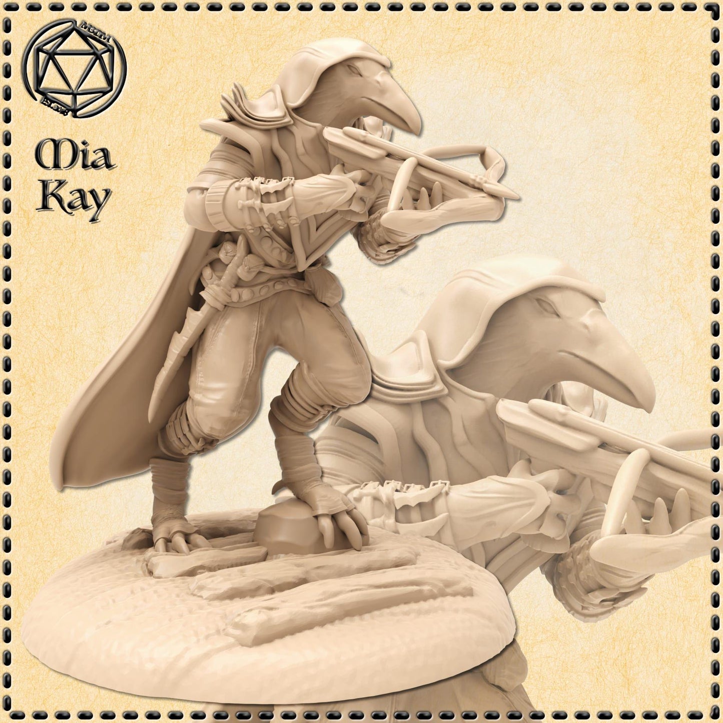Birdfolk Rogue miniature by M3DM