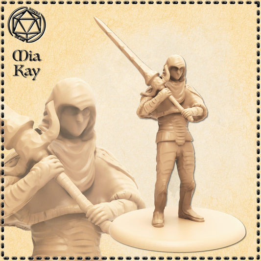 Greatsword Warrior miniature by M3DM