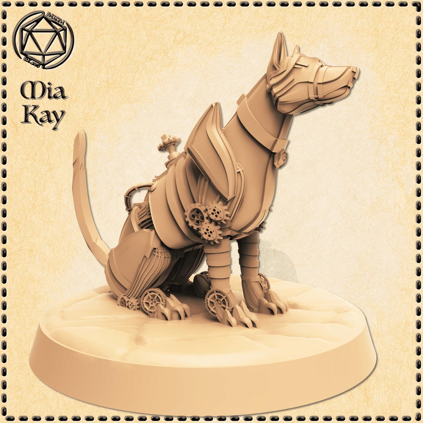 Clockwork Dog miniature by M3DM