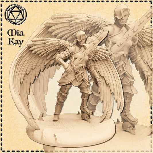 Cursed Angelic Paladin miniature by M3DM