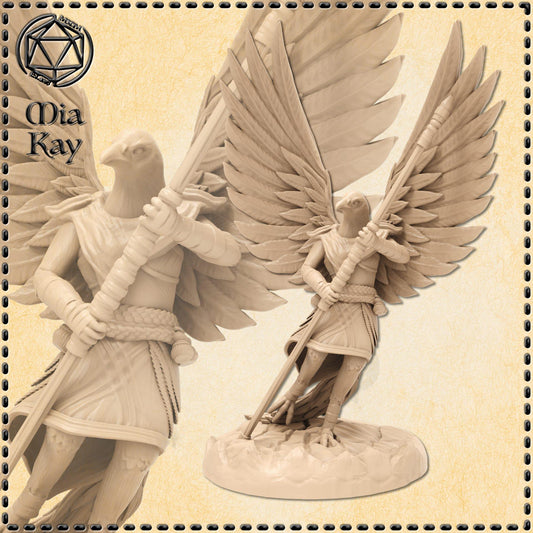 Eaglefolk Monk miniature by M3DM