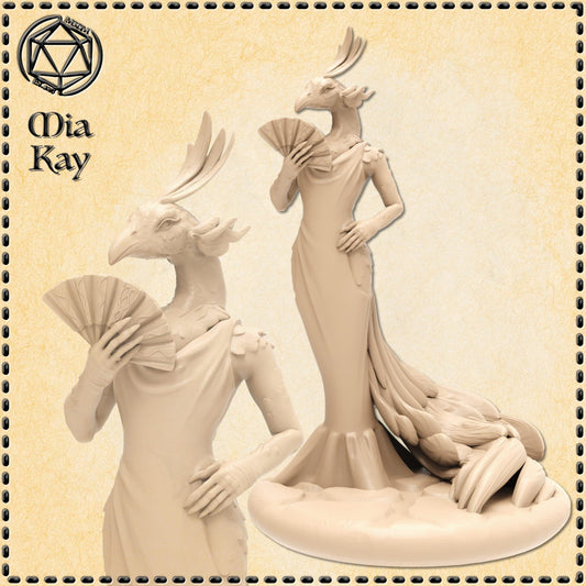 Elegant Peacock Birdfolk miniature by M3DM