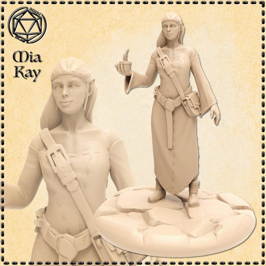 Elf Botanist miniature by M3DM