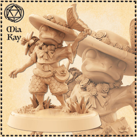 Female Frogfolk Florist miniature by M3DM