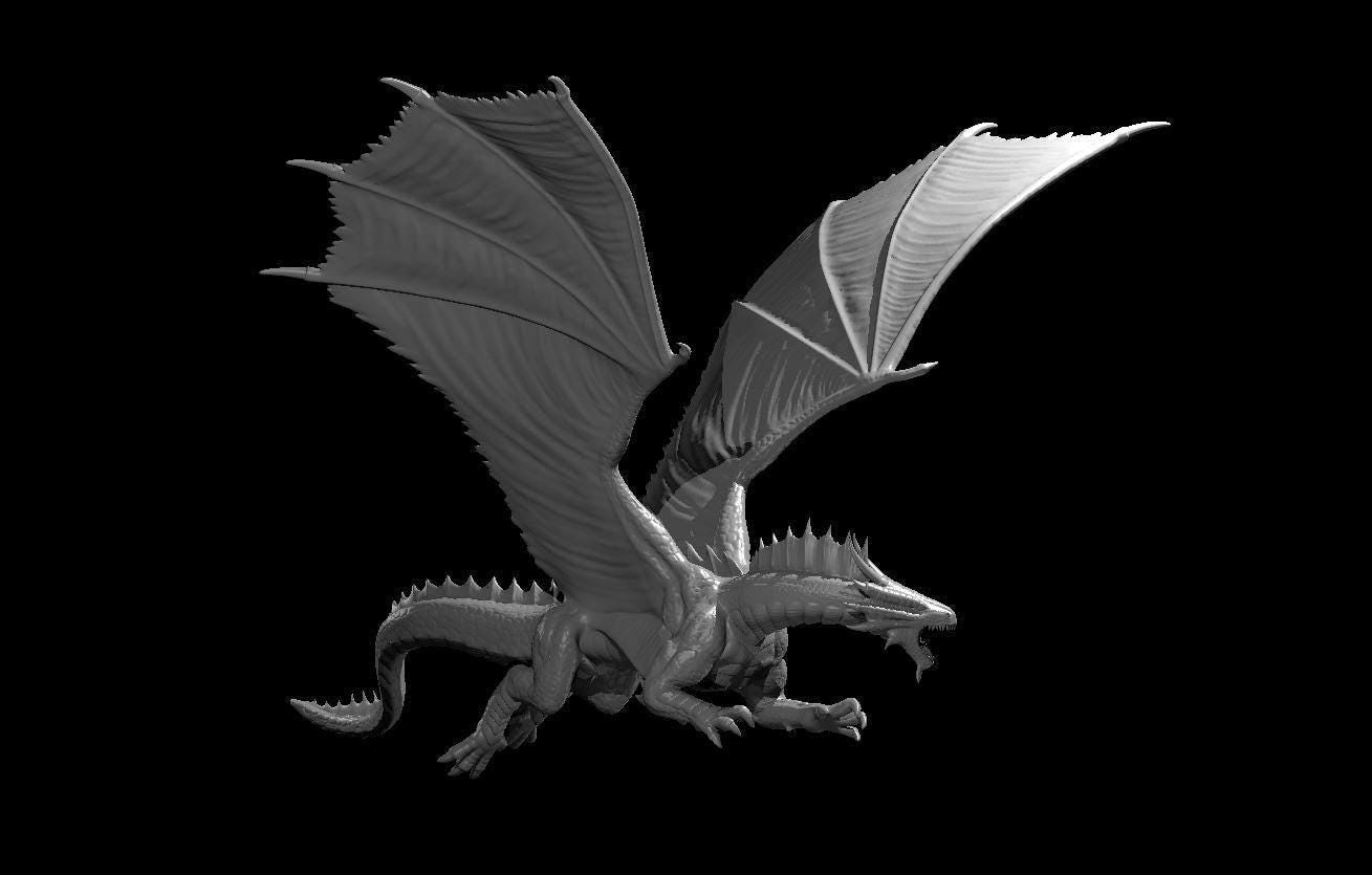 Bronze Dragon Ancient Adult Young Wyrmling miniature by MZ4250