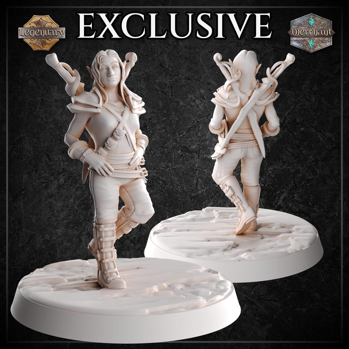 Female Halfling Rogue miniature by M3DM