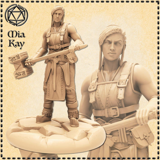 Female Blacksmith miniature by M3DM