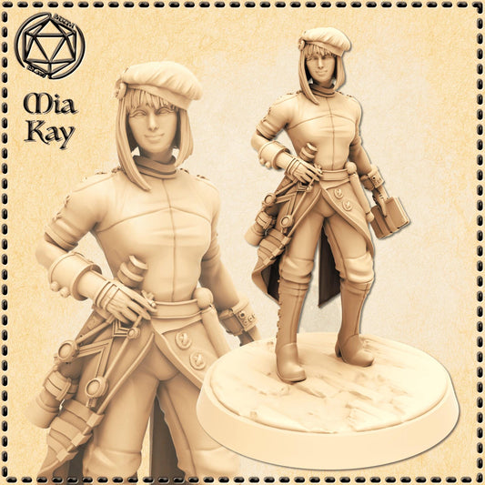 Female Cartographer miniature by M3DM
