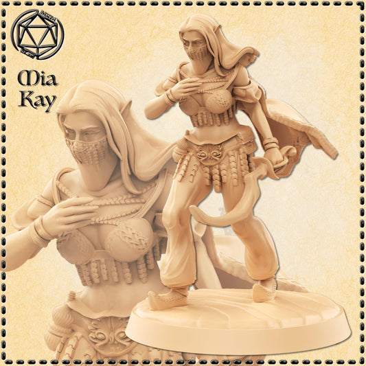 Female Desert Half-Elf miniature by M3DM