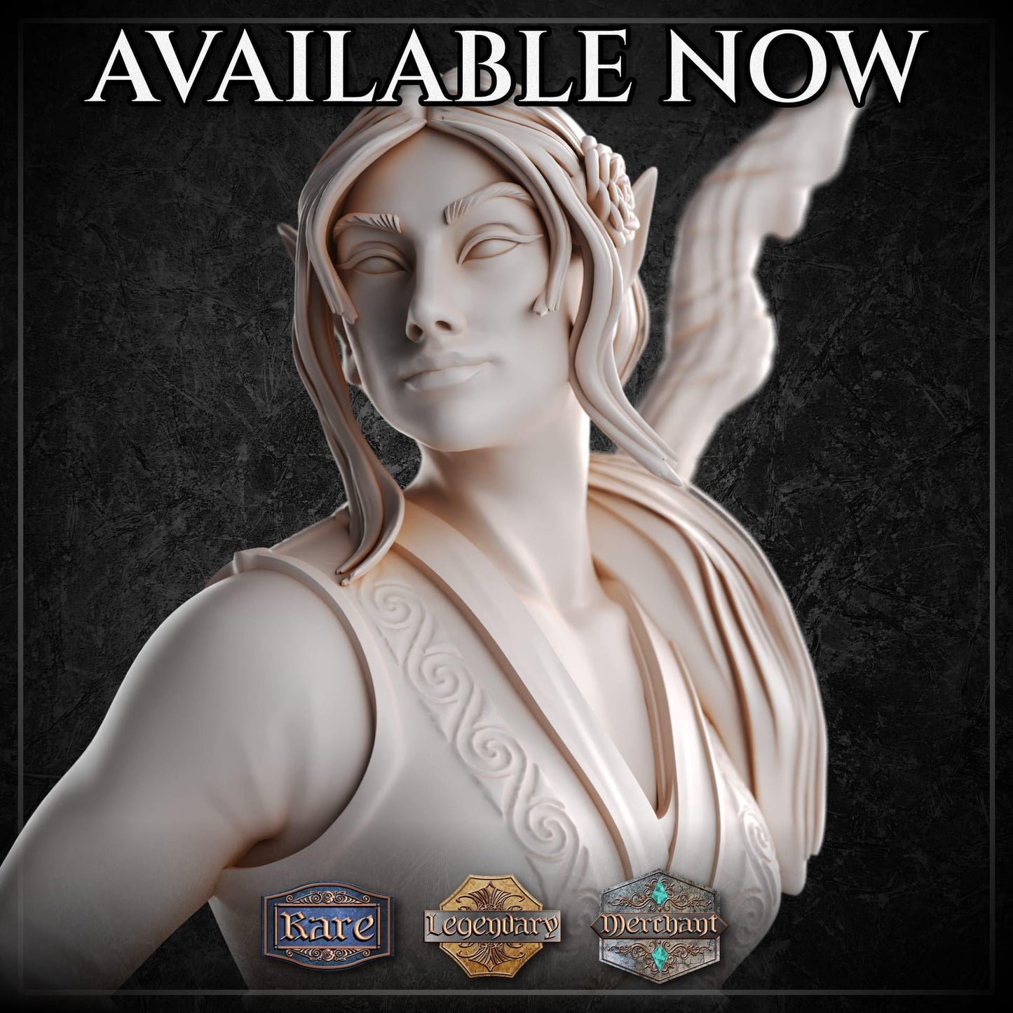 Female Elf Monk miniature by M3DM
