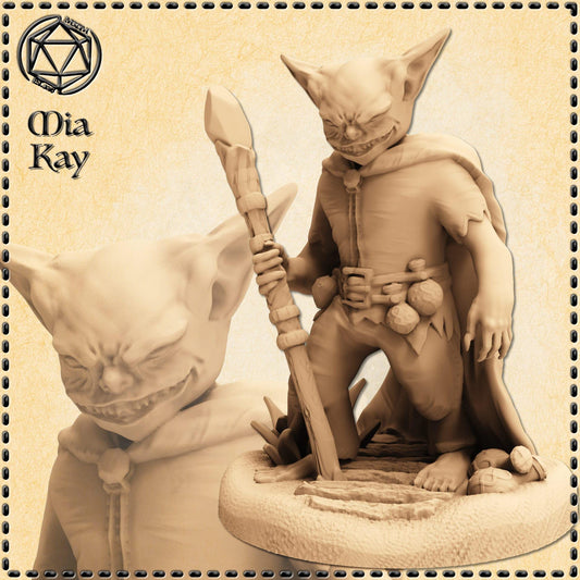 Goblin Caster miniature by M3DM