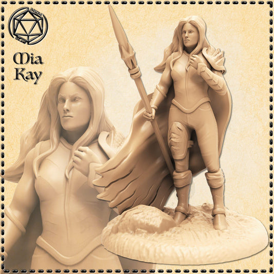 Female Fighter miniature by M3DM