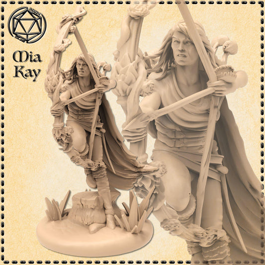 Fierce Dryad Ranger miniature by M3DM