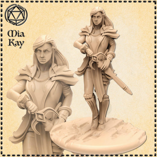 Female Paladin miniature by M3DM