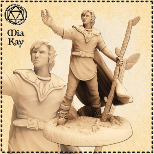 Half-Elf Druid miniature by M3DM