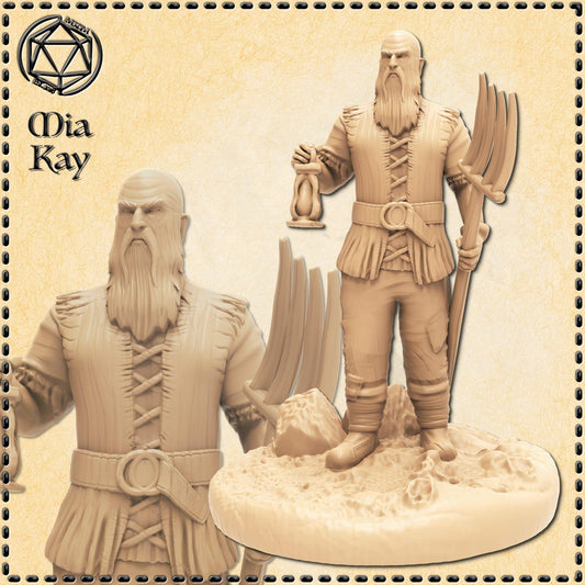 Human Farmer miniature by M3DM