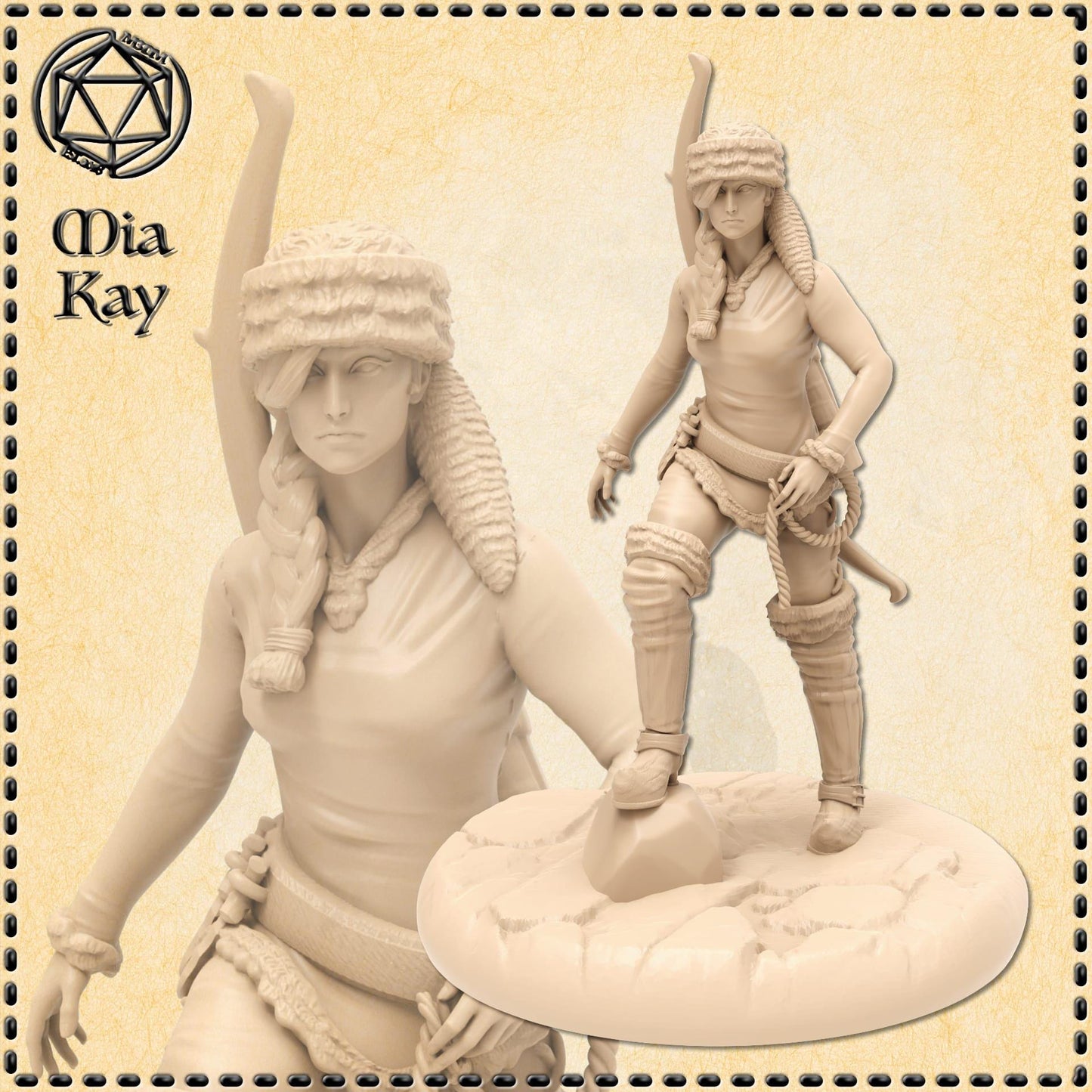 Human Trapper miniature by M3DM